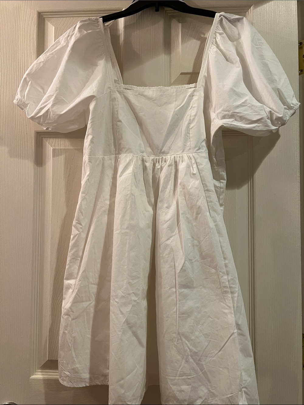 Draper James White Puff Sleeve Mini Dress